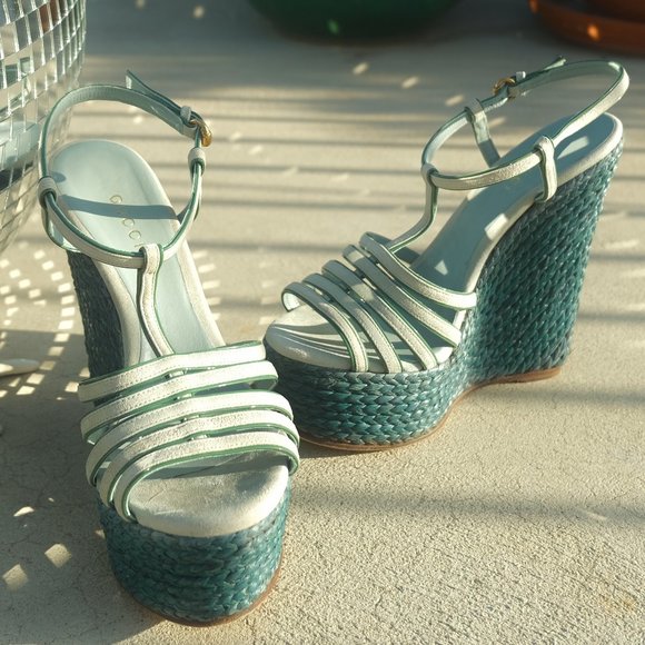 Gucci Platform Espadrille Sandals - Picture 2 of 7